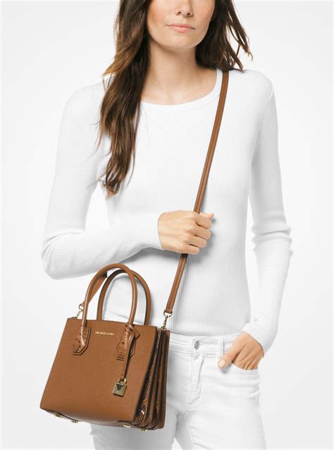 michael kors pebbled leather handbags|michael kors leather crossbody bag.